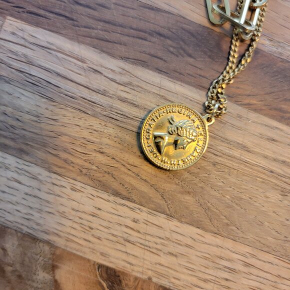 Gold Coin Multilayer Necklace - Picture 9 of 9